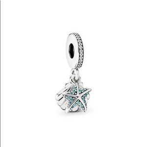 tropical starfish and seashell pandora charm